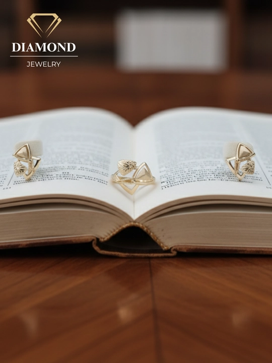 Золотое кольцо и серги комплект, золото 585 пробы, 5.81 г, модель D15K, DIAMOND
