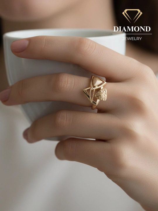 Золотое кольцо и серги комплект, золото 585 пробы, 5.81 г, модель D15K, DIAMOND