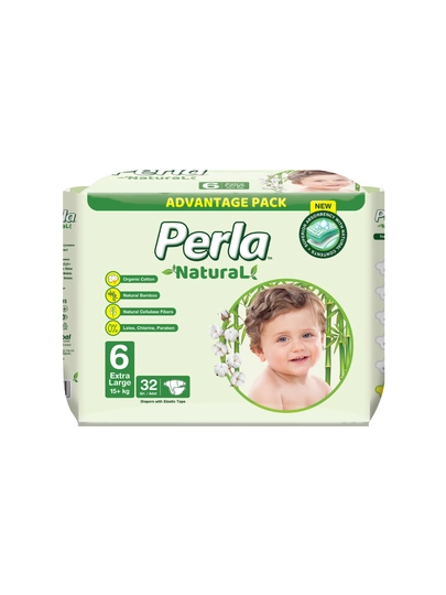 Подгузники-трусики PERLA NATURAL Extra Large, 15+ кг, 32 шт - 