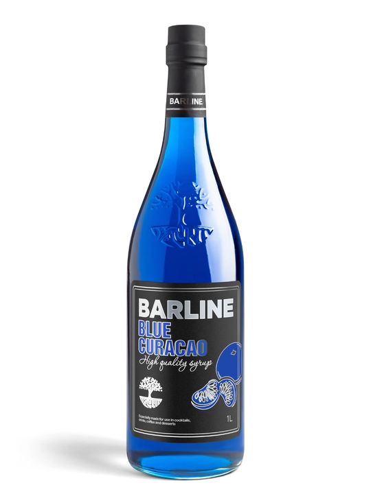 Barline Blue Curacao — kokteyl va desertlar uchun apelsin ta’mli sirop, 1 litr