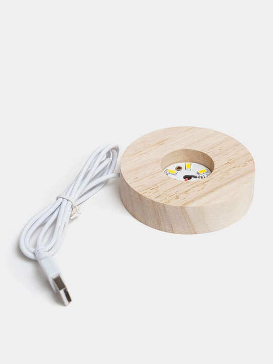 Хрустальный шар ночник 3D, антистресс, настольный светильник, LED, 7x8 см