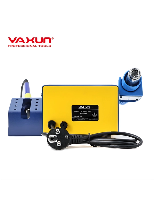 YAXUN 881D 2-в-1 паяльная станция с феном и паяльником