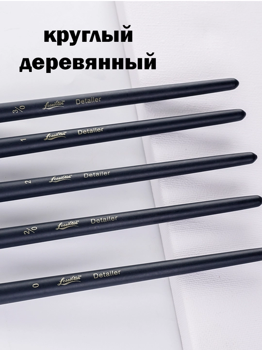 Набор кистей для прорисовки мелких деталей, точной прорисовки, для миниатюр