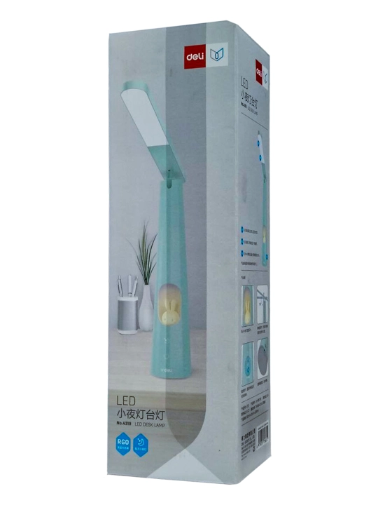 Лампа настольная LED 7.5W 1200mAh Deli 4319 зелёная