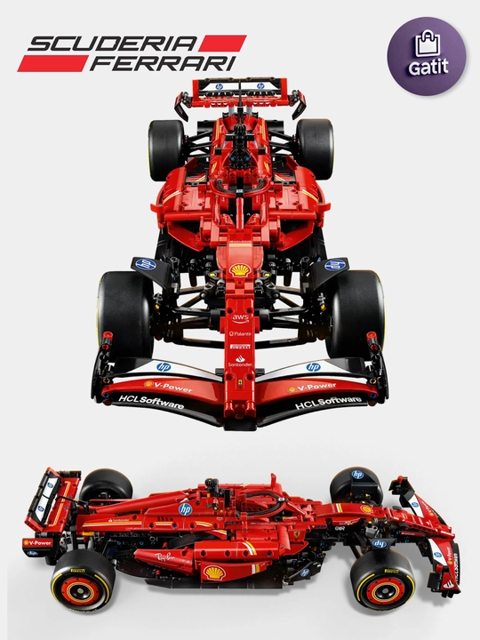 Formula 1 poyga mashinasi konstruktori, katta model 1:8 Technic, LEGO bilan mos keladi