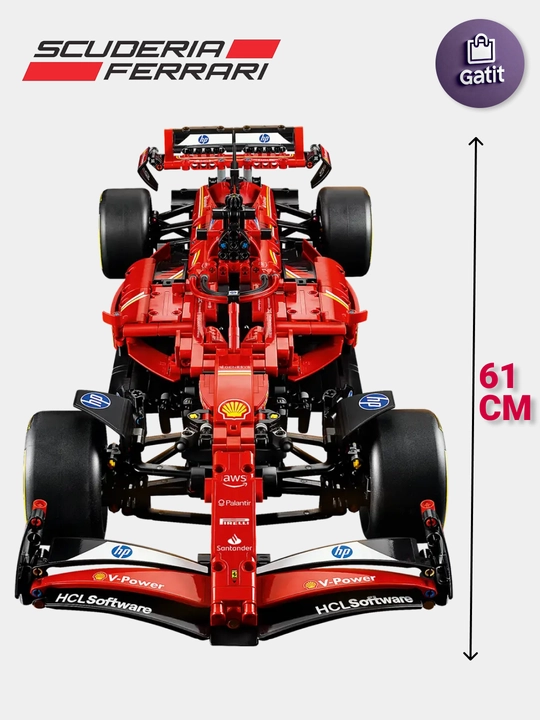 Formula 1 poyga mashinasi konstruktori, katta model 1:8 Technic, LEGO bilan mos keladi