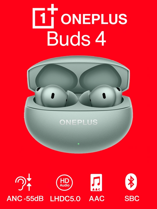 Наушник OnePlus Buds 4, ANC -55db, LHDC5.0, AAC, SBC - 