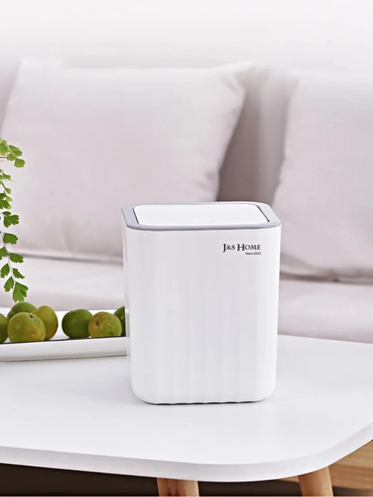 Qopqoqli stol usti chiqindi chelagi, J&S Home “Volna”, 2,6 l, oshxona va ofis uchun