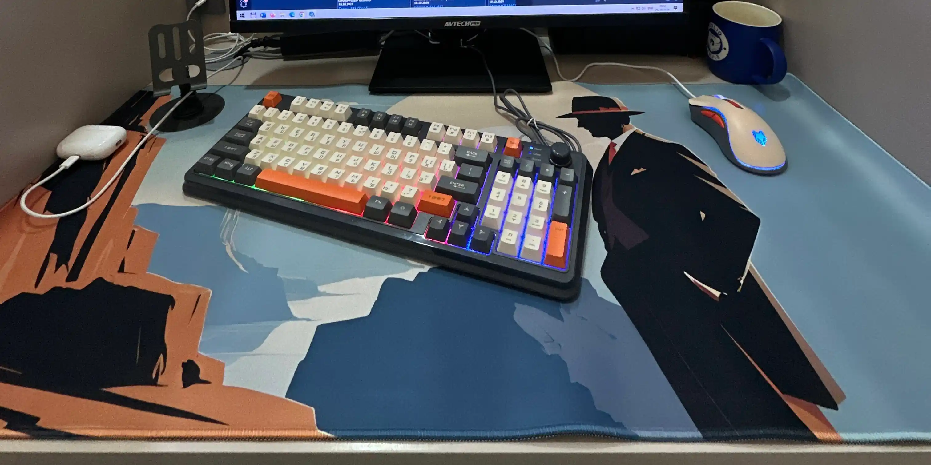 Игровой комплект для компьютера: клавиатура и мышь K820 LED