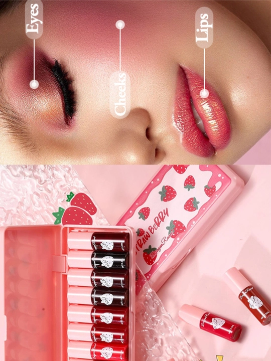 Tint pomada 10 dona lab bo'yog'i to'plami, pomada-tint, Lab uchun tint, tint blesk