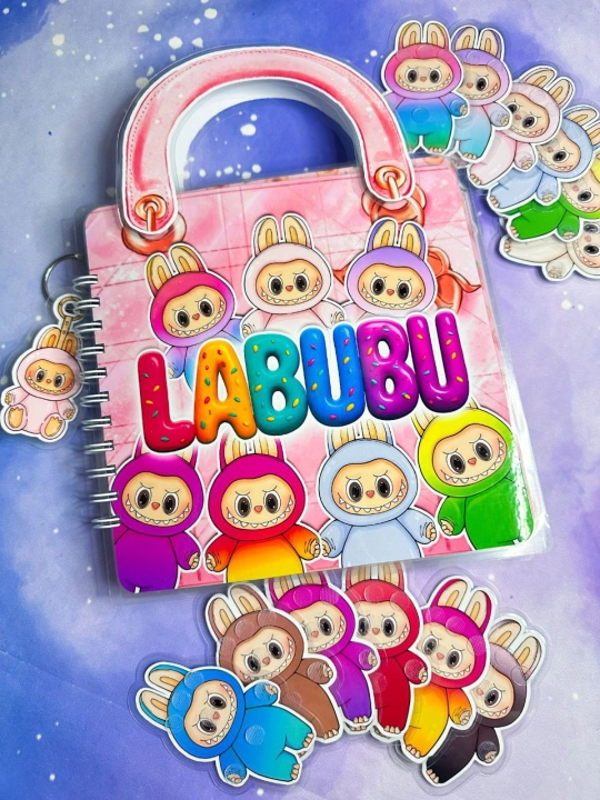 LABUBU Velcro o'yin kitobi hamyonda - 