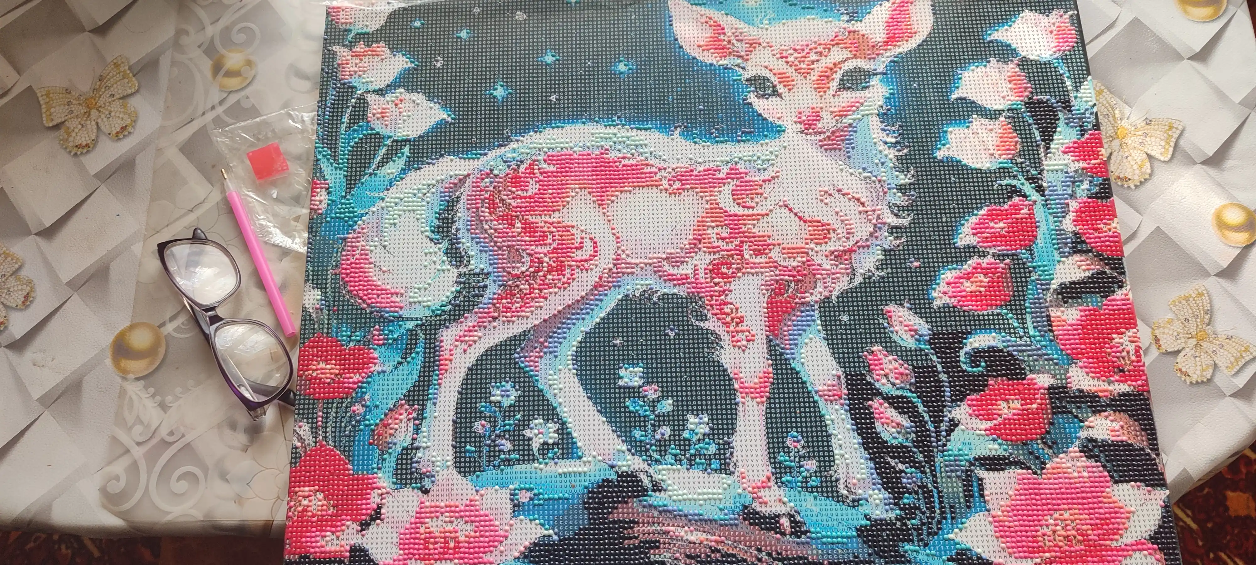 Olmosli mozaika, fosforli tunda yonadi 40*50 sm "JONIVORLAR"