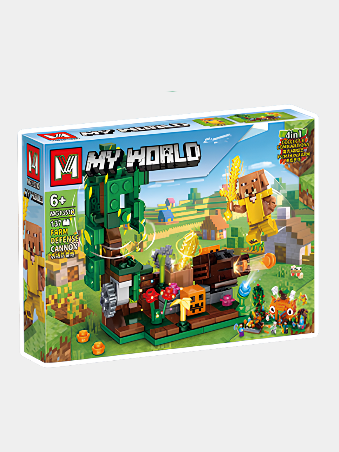 Конструктор My world Лего Майнкрафт для детей, с животными, роботами