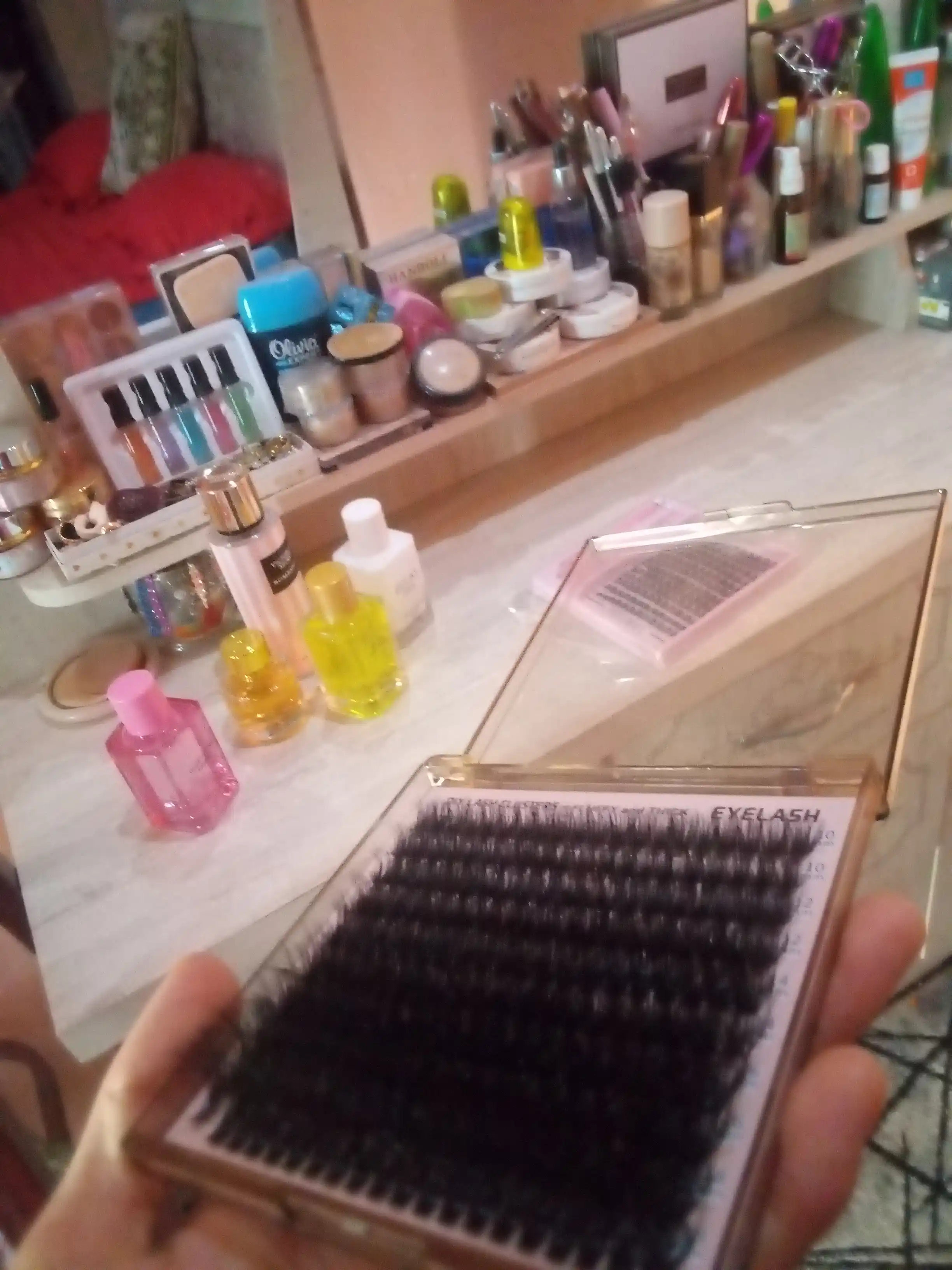 Qoplama kipriklar, qalinligi 200D, uzun va egiluvchan, biriktiruvchi