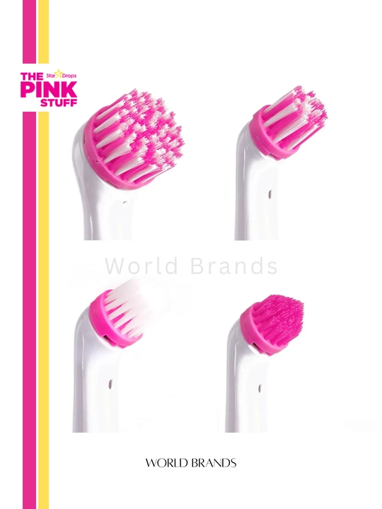 The Pink Stuff tozalovchi elektr cho‘tka to‘plami – 4 xil boshcha va 4 ta batareya
