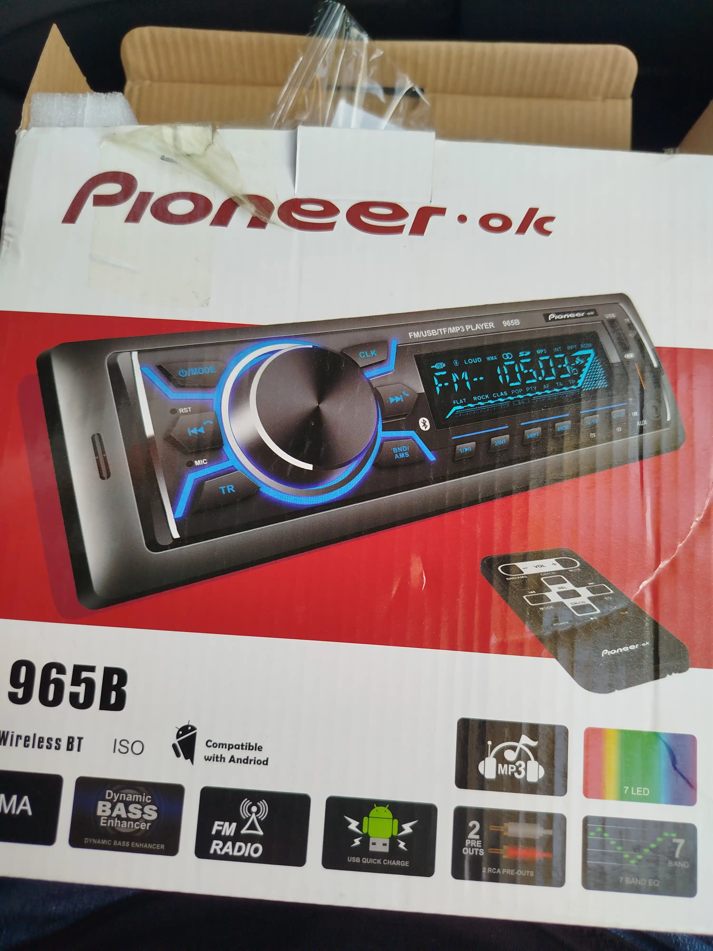 Автомобильная магнитола Pioneer Bluetooth, USB, AUX, FM-радио, с пультом 1DIN/2DIN