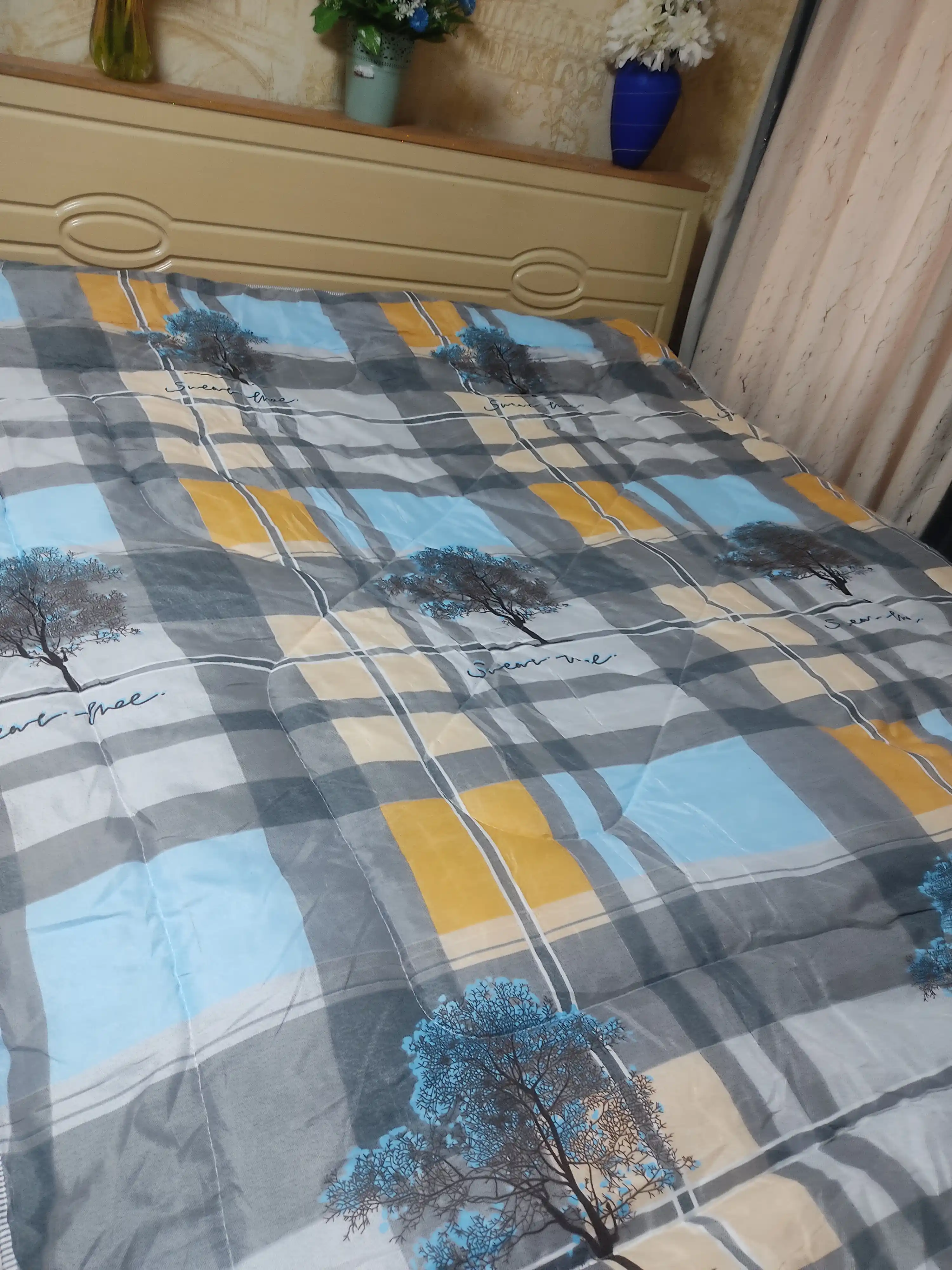 Bambuk adyol, yozgi, barcha mavsumlar uchun, xollofayber, bir va ikki kishilik choyshab