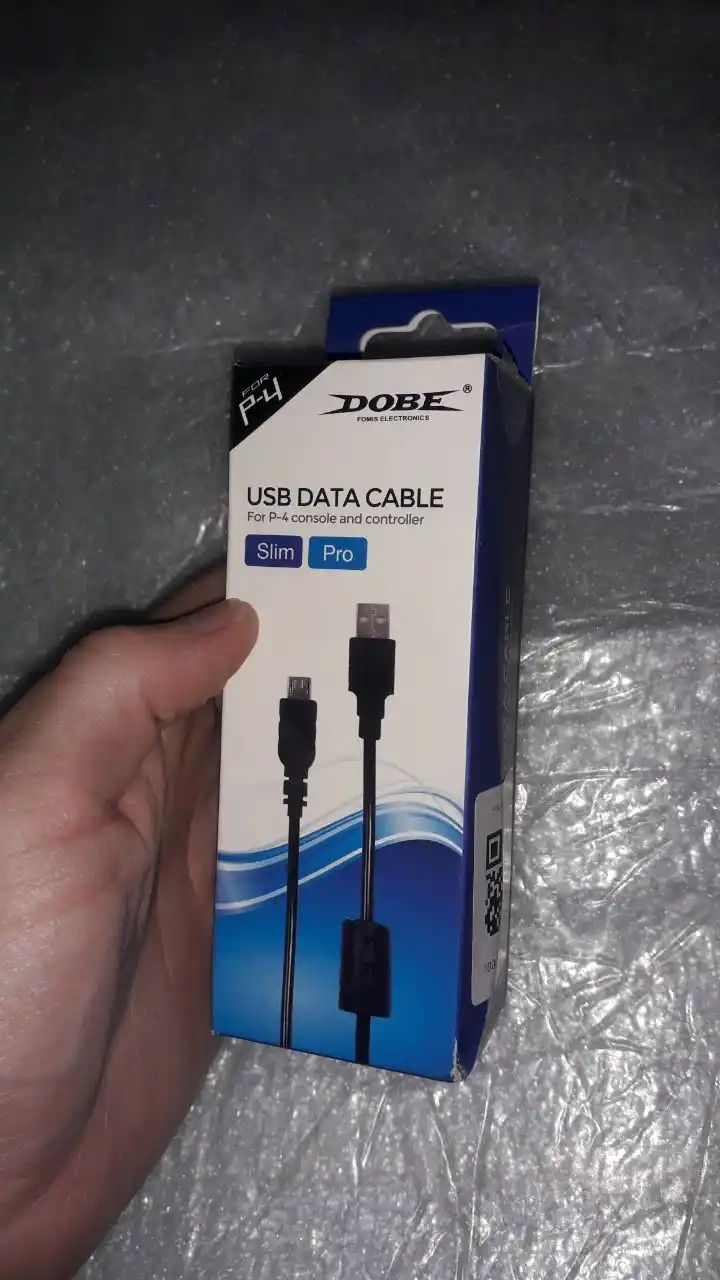Kabel Dobe MicroUSB PS4 Dualshock4 PS4 Slim/Pro uchun, 1.8 m