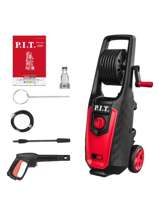 Мойка высокого давления, 120 бар, 390 л/ч, 1.6 кВт, PIT PHP120-C1
