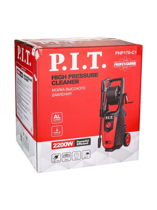 Мойка высокого давления, 120 бар, 390 л/ч, 1.6 кВт, PIT PHP120-C1