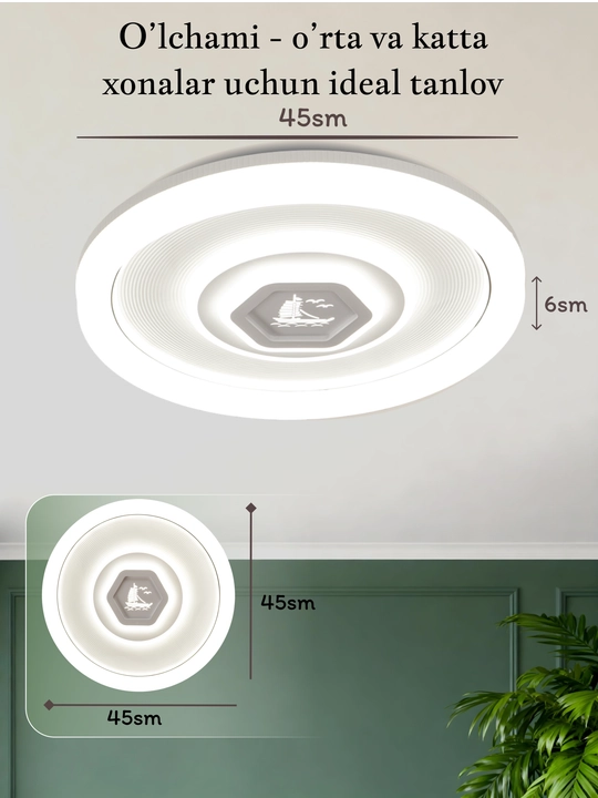 Lyustralar, LED qandil, lustra qandil, plafon, led chiroqlar, 3 xil rejim yonish