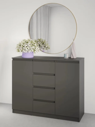 Комод для вещей, универсальный, с полками Martin 120*90*40 — TRENDYT-2DVERIKOMOD-ХРОМ