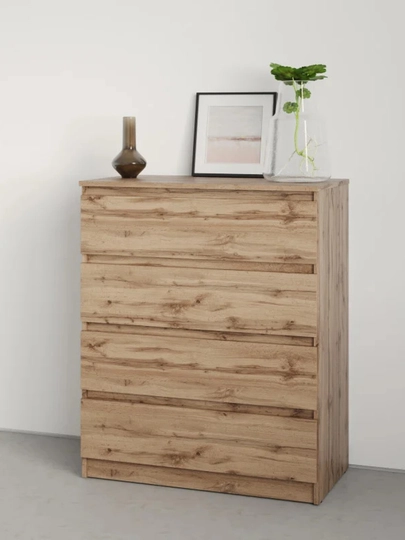 Комод деревянный, с 4мя ящиками для вещей, Martin 80x80x35 — TRENDYT-KOMOD4BEZRU-КАРМЛН