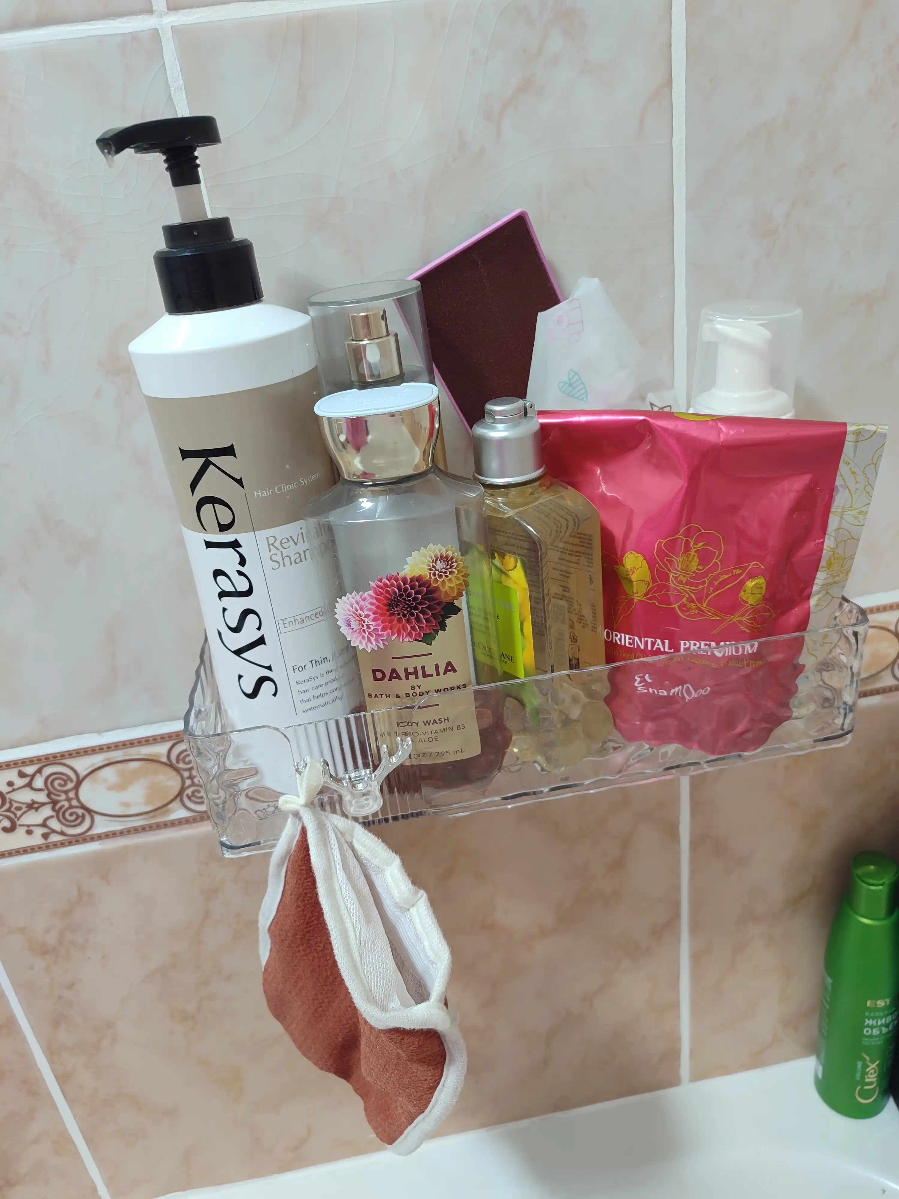 Полка для ванной, для кухни, органайзер для косметики, без сверления, пластиковая
