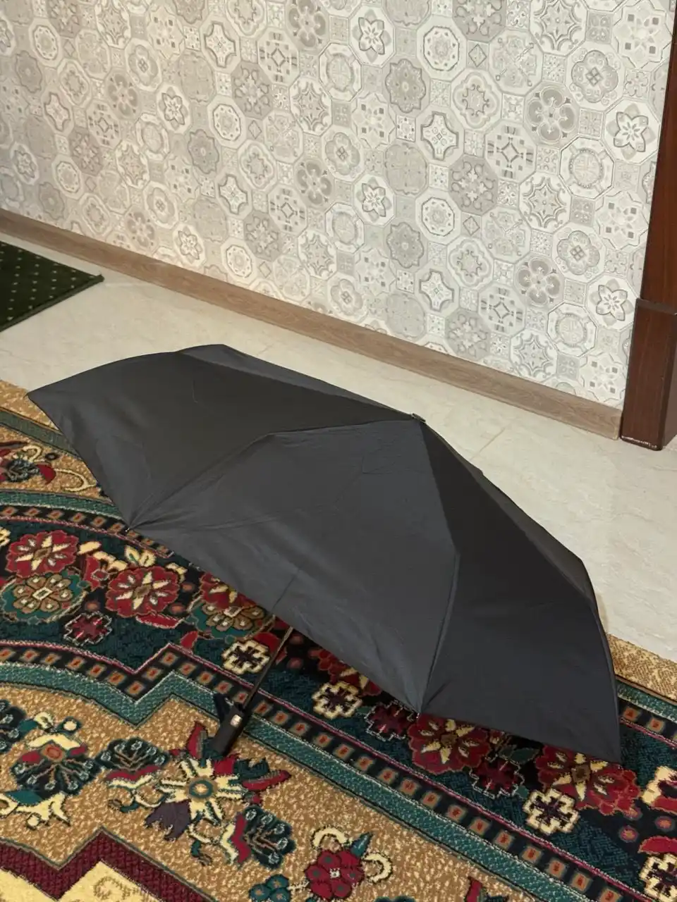 Erkaklar va ayollar uchun qo‘shaloq setkali soyabon,uniseks/zontik/qora/avtomatik