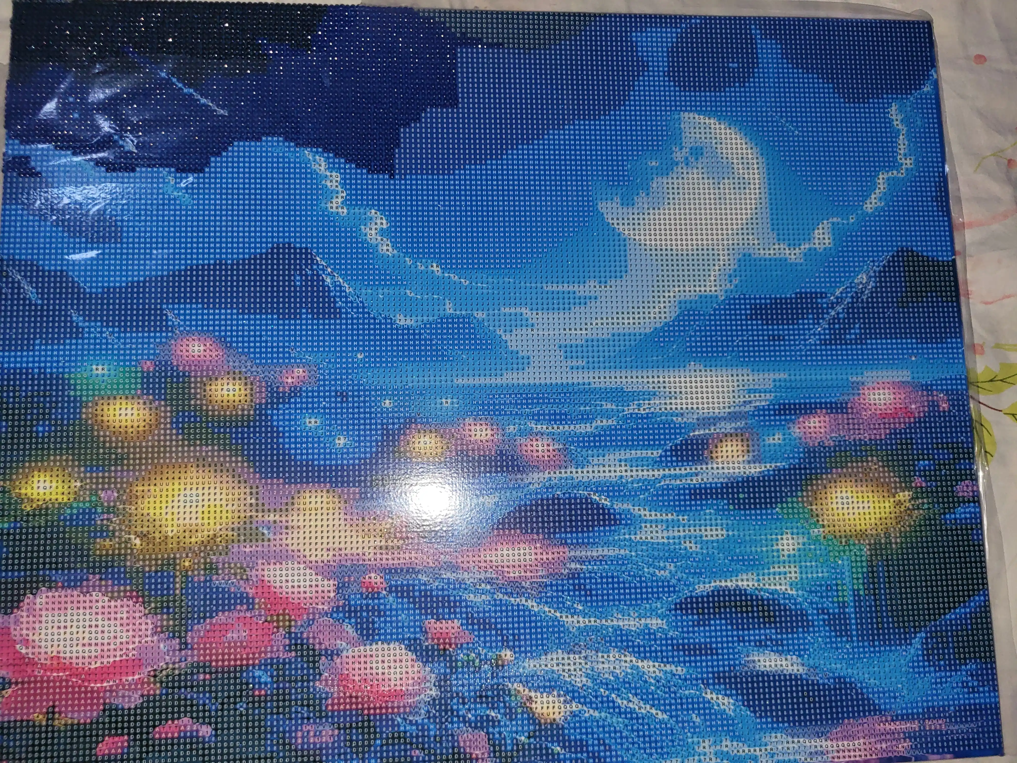 Olmos mozaika, fosforli (tunda porlaydi) 40*50 sm "Manzara"