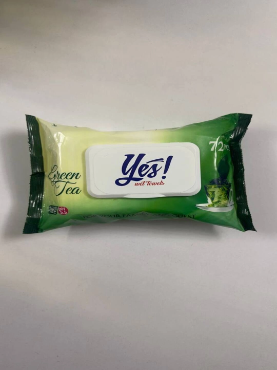 Влажные салфетки Green Tea с ароматом зеленого чая, 72 шт - 