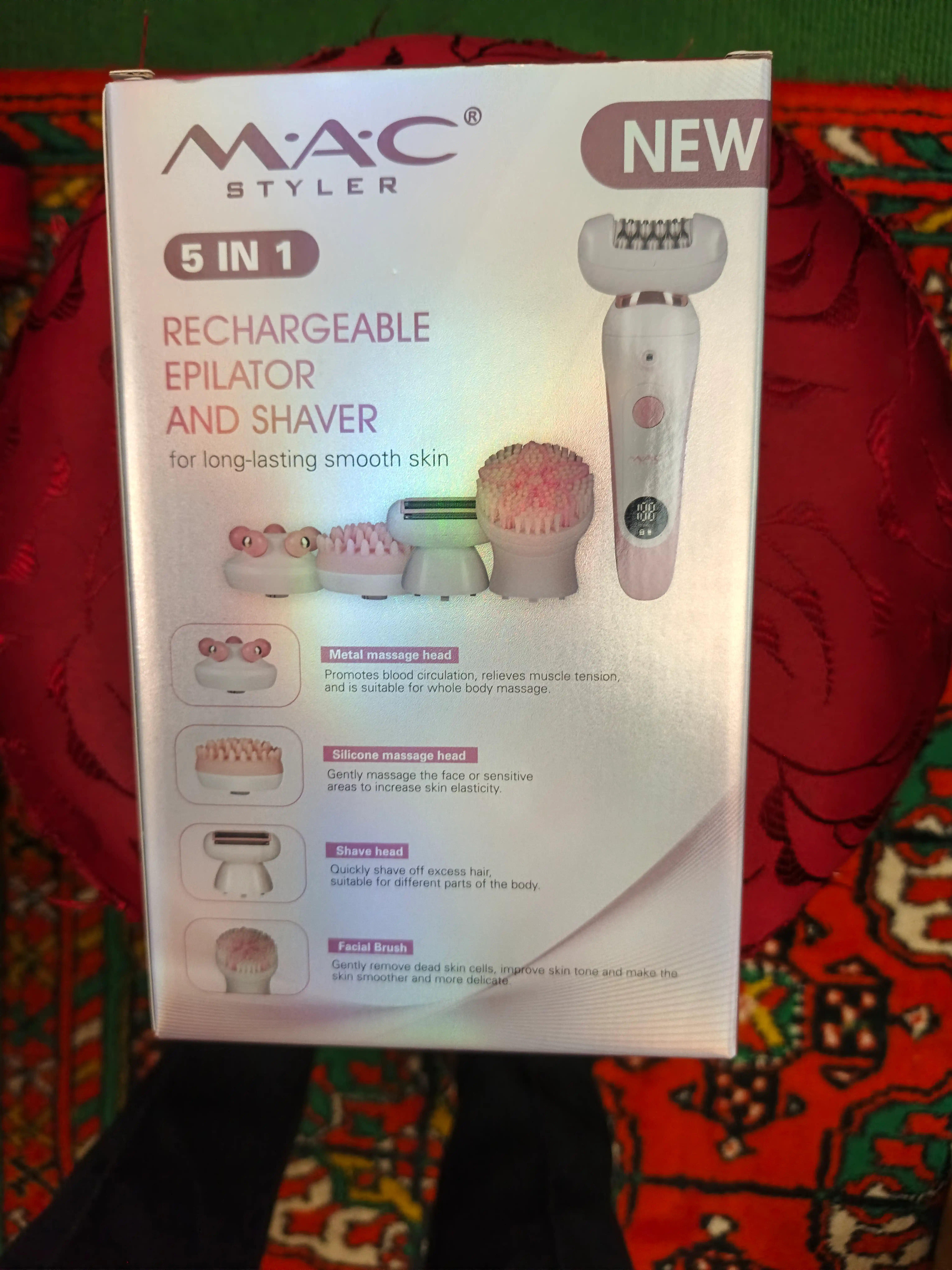Epilyator simsiz MAC styler, ayollar uchun professional depilyator