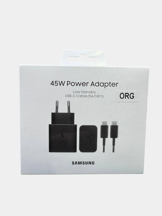Зарядное устройство Samsung 45W ORG Type-C (Очень быстрая зарядка 2.0, кабель  5A / 1.8м) - 