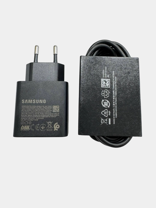 Samsung 45W ORG Type-C zaryad qurilmasi (Juda tez zaryadka 2.0, USB-C kabel 5A / 1.8m)