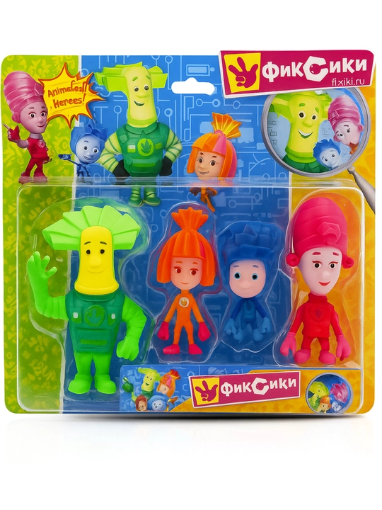 Фиксики набор фигурок – 4 героя (Папус, Симка, Нолик, Верта) - 