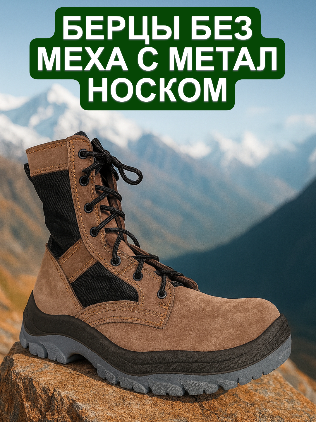 Erkaklar Berslari - harbiylar uslubidagi issiq va mustahkam poyabzal (КАРМЛН)