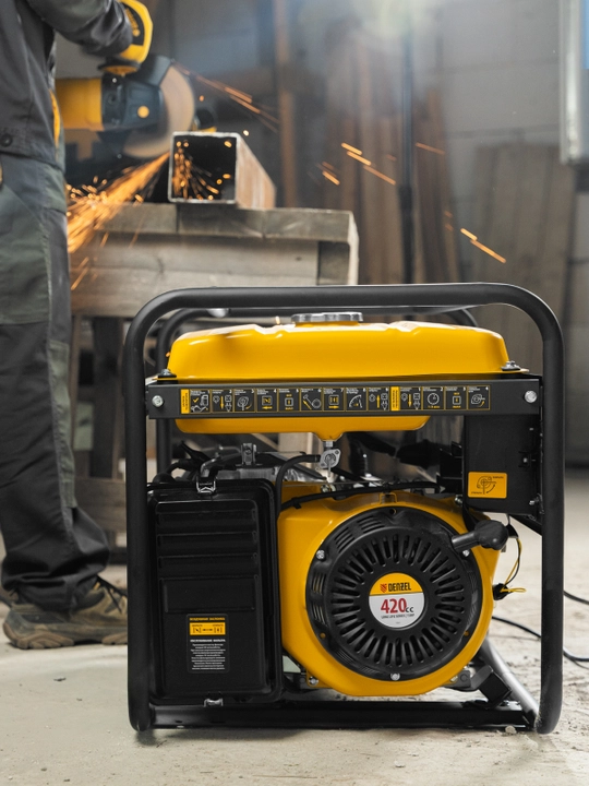 DENZEL GE-6900 generatori, benzinli, 5,5 kVt, 230 V, qo‘lda ishga tushirish, 94637