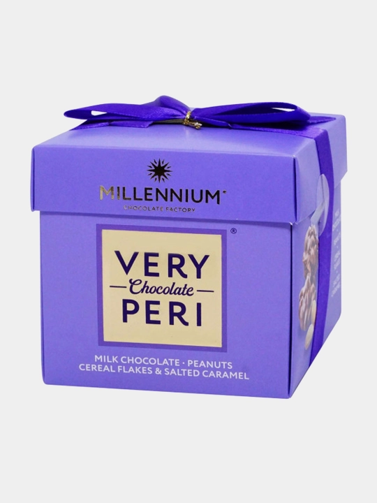 Конфеты Millennium Very Peri молочные с арахисом, изюмом, хлопьями и карамелью, 140 г - 