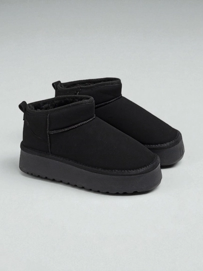 Обувь женская Угги зимние короткие — ZWALK-UGG-ЧЕРН-40