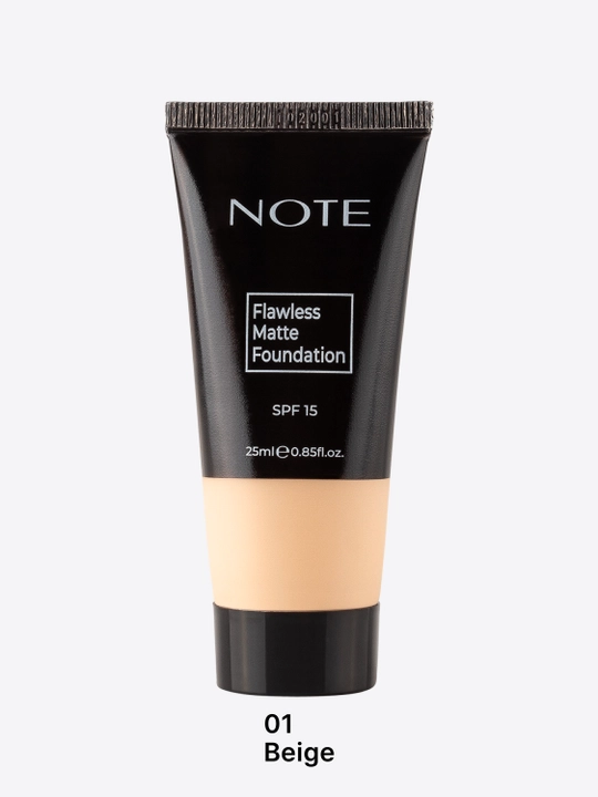 Tonal krem NOTE Flawless Matte Foundation SPF15, 25 ml, 01, 02, 03 Beige, xira