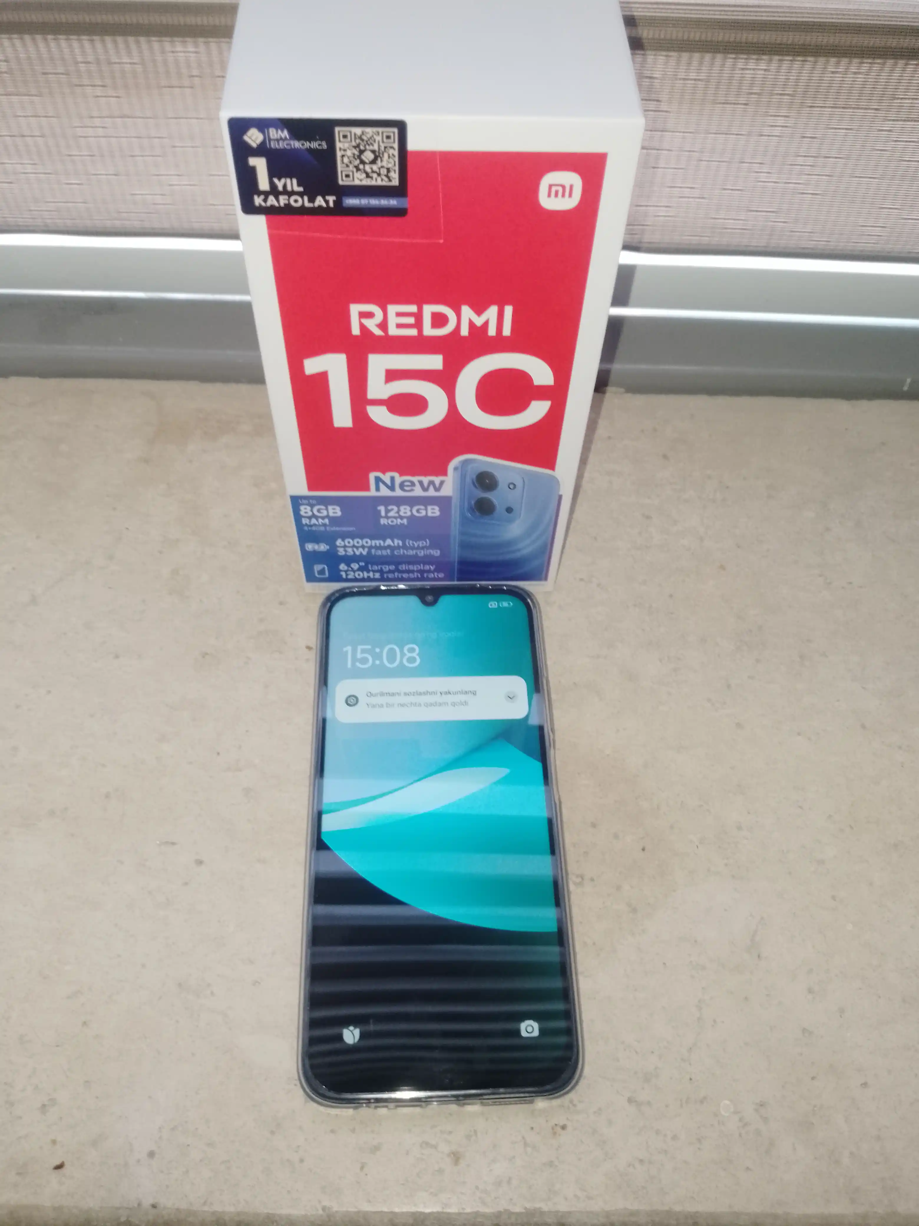 Smartfon Redmi 15C, 8/256 GB, 6.9" IPS 120 Hz, 50 MP, MediaTek Helio G81 Ultra, 6000 mA/s