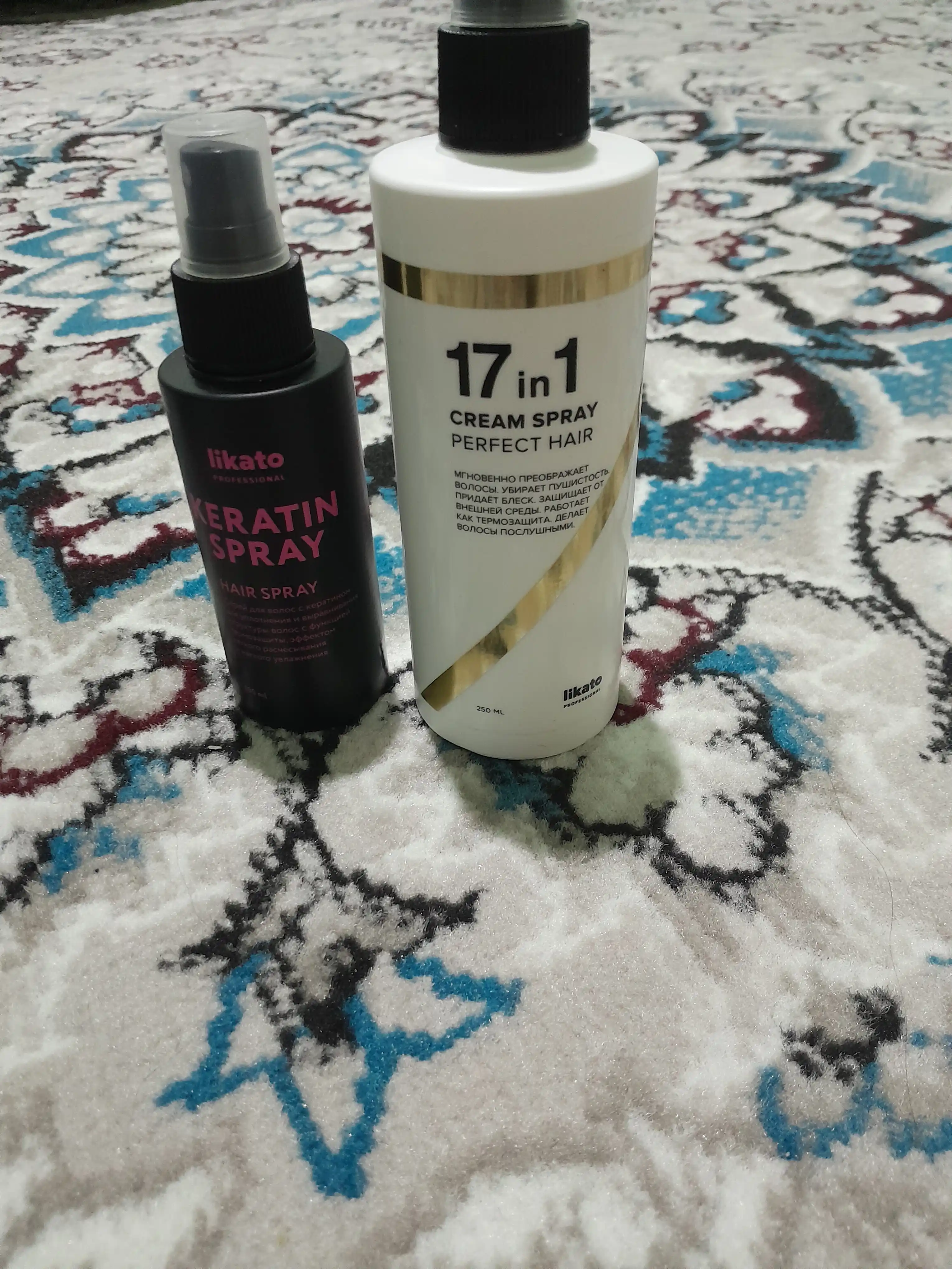 Likato soch parvarishi uchun to'plam, sprey krem 17 tasi 1 da, keratin bilan