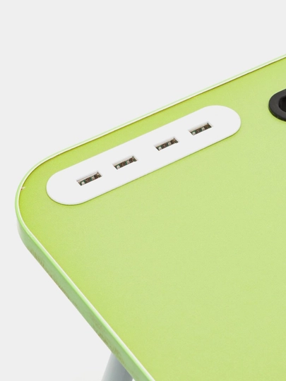 Стол для ноутбука и подготовки к урокам, с 4 USB-портами — IGRUSIK-PRTAUSB-САЛАТ