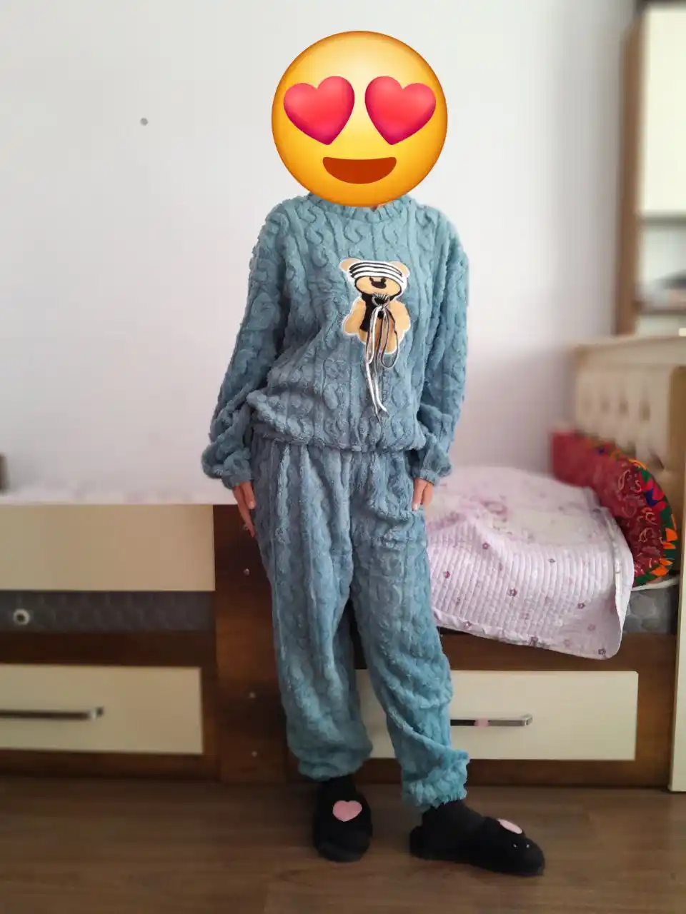 Ayollar pijamalari, issiq to'plam, malomer, uy kiyimi, paxmoq, shimli, 14 xil rang