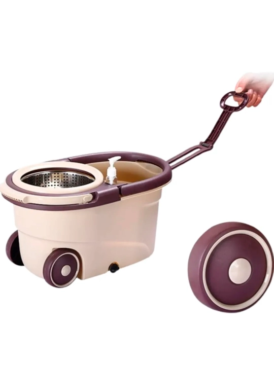 Turbo Smart chelak shvabra, aylanadigan, nam tozalash uchun, mikrofiberli