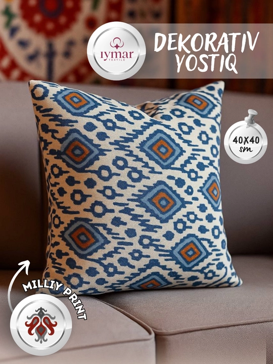 Dekorativ yostiqcha Ikat stilidagi kvadrat, 40x40 sm