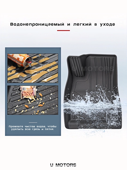 Полик в салон для автомобиля BYD Yuan Up/Song Pro DM-i/Chazor/Han L/Smart из ТПЭ