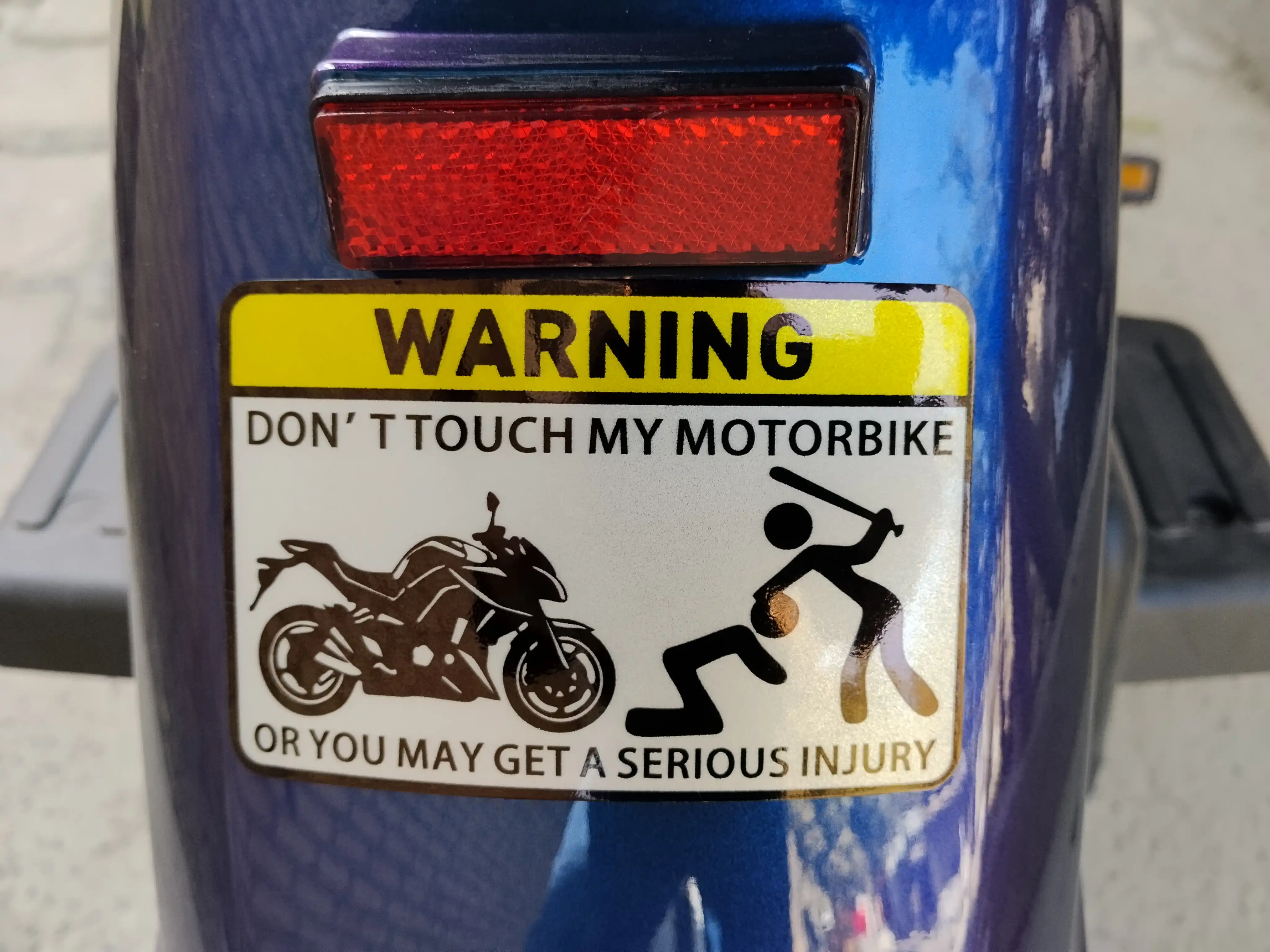 "Don't Touch My Motorbike" наклейка для скутера, мотоцикла, автомобиля
