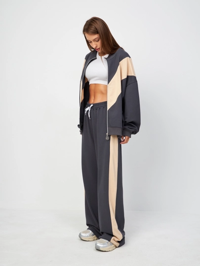 Zipli ikki qismli sport kostyumi - 
