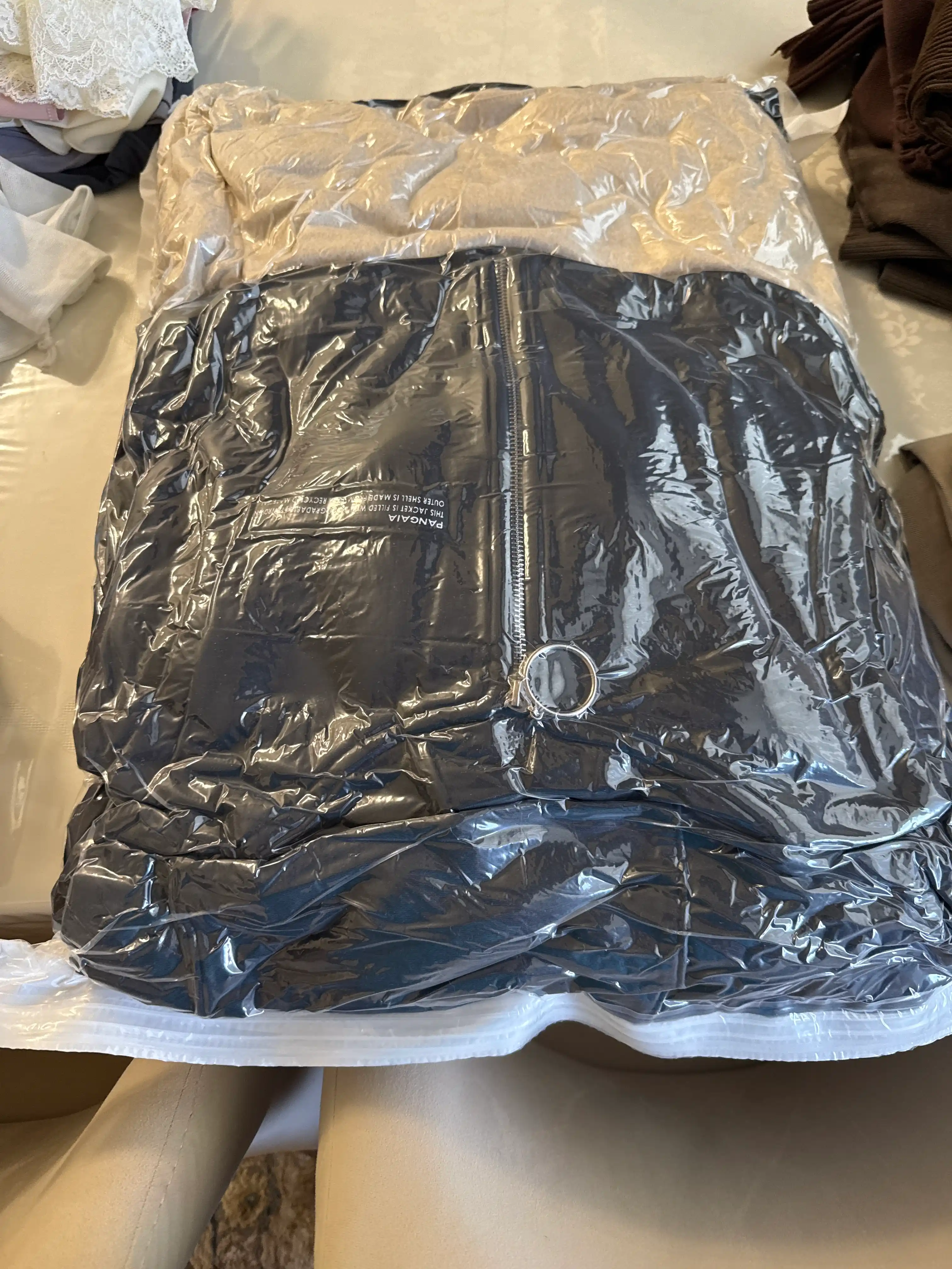 Vakuumli paket, sumka kiyim saqlash uchun xalta, qayta foydalanish mumkin